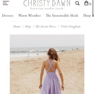 NWT Christy Dawn Arrow Dress M Lilac Gingham